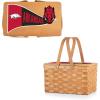 PICNIC TIME NCAA Arkansas Razorbacks Poppy Personal Picnic Basket, Insulated Lunch Bag, Retro Lunch Box, (Beige)