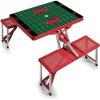 PICNIC TIME NCAA Arkansas Razorbacks Football Field Folding Picnic Table – Camping Table – Outdoor Table with Umbrella Hole, (Red)