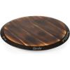 PICNIC TIME NCAA Army Black Knights Lazy Susan Serving Tray, Wooden Turntable Round Charcuterie Board, Cheese Serving Platter, (Fire Acacia Wood)(Fire Acacia Wood)