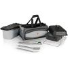 PICNIC TIME ONIVA – a Brand Arizona State Sun Devils – Buccaneer Portable Charcoal Grill & Cooler Tote, (Black with Gray Accents)