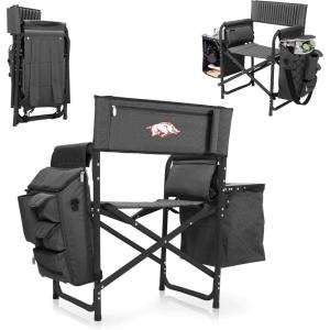 PICNIC TIME NCAA Arkansas Razorbacks Fusion Camping Chair with Side Table and Soft Cooler – Beach Chair for Adults – Lawn Chair