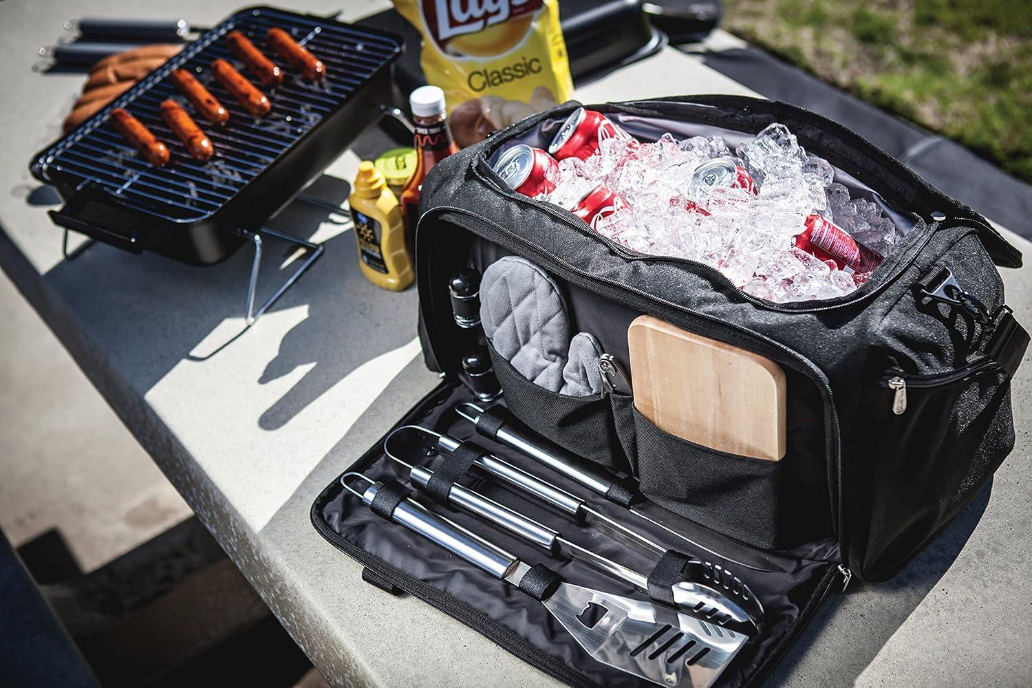 image:imagePICNIC TIME NCAA BBQ Kit Cooler Tote with Barbecue amp AccessoriesNorth Carolina Tar Heels