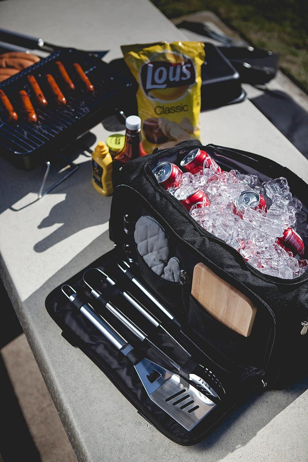 image:imagePICNIC TIME NCAA BBQ Kit Cooler Tote with Barbecue amp AccessoriesNorth Carolina Tar Heels