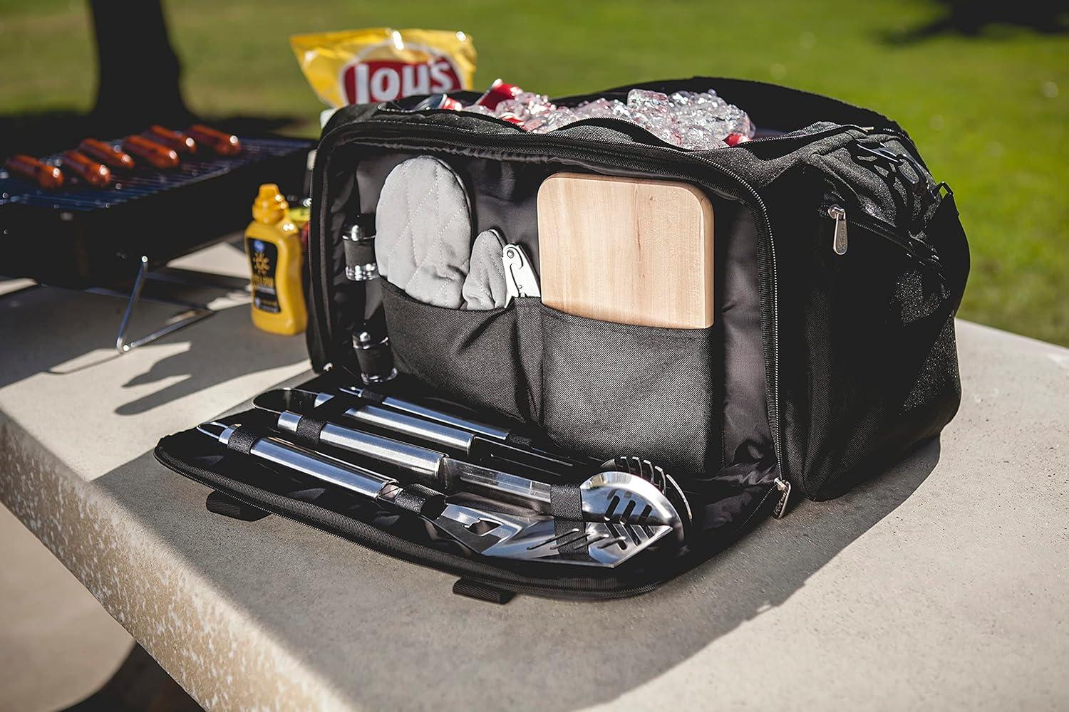 image:imagePICNIC TIME NCAA BBQ Kit Cooler Tote with Barbecue amp AccessoriesNorth Carolina Tar Heels