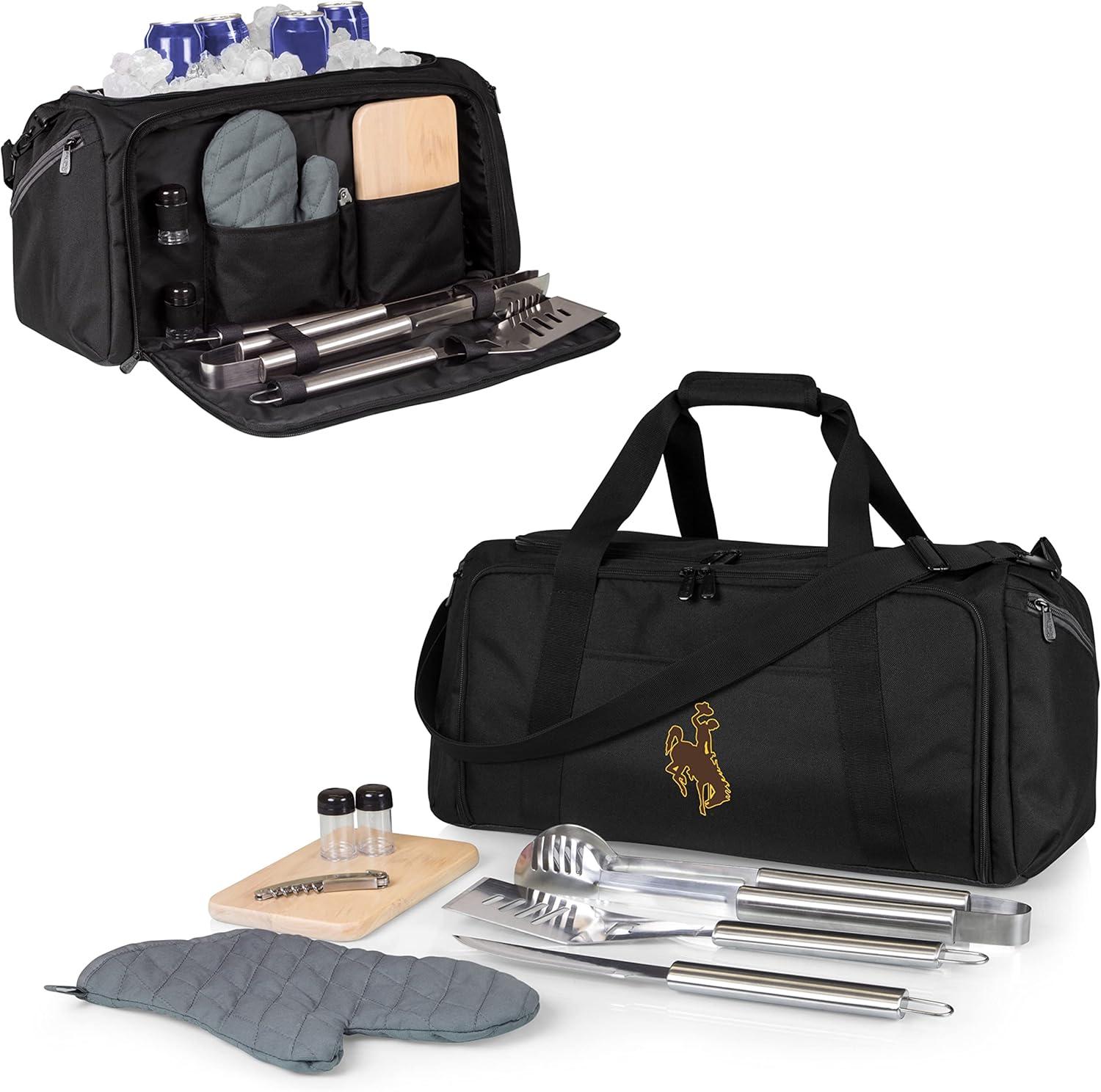image:imagePICNIC TIME NCAA BBQ Kit Cooler Tote with Barbecue amp AccessoriesWyoming Cowboys