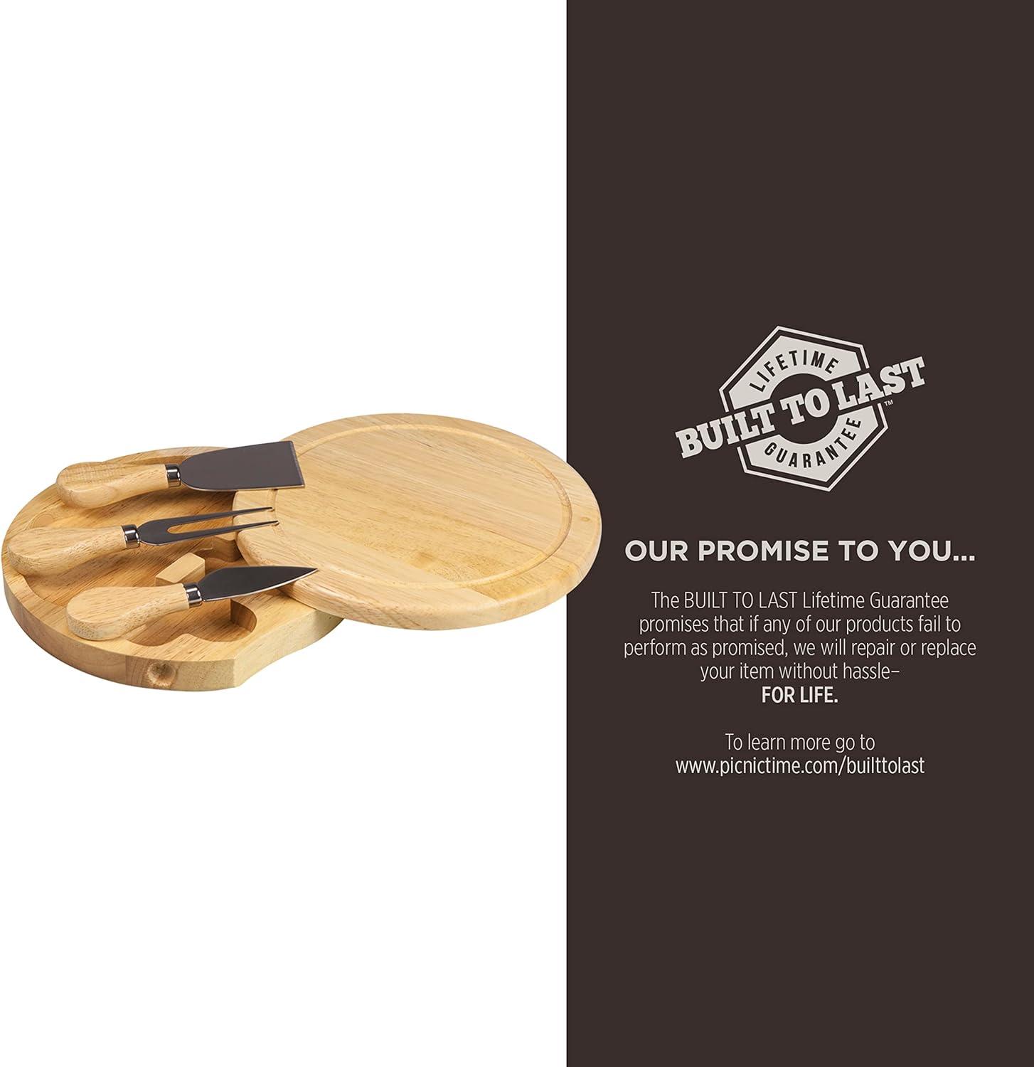 image:imagePICNIC TIME NCAA West Point Black Knights Brie Cheese Board and Knife Set Charcuterie Board Set Wood Cutting Board Parawood