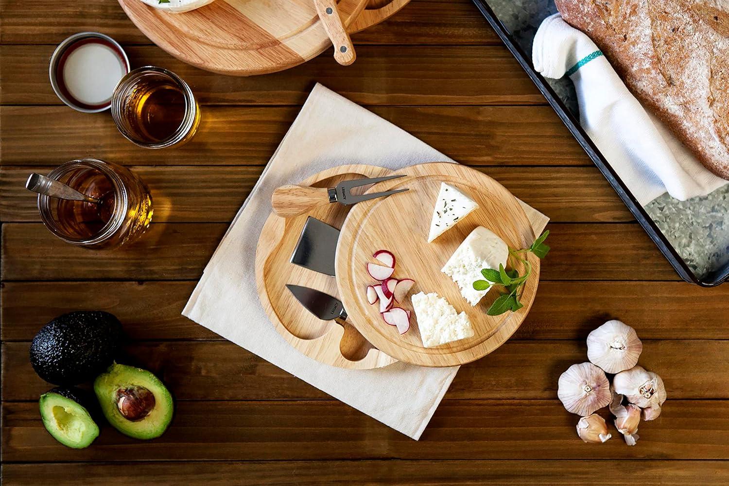 image:imagePICNIC TIME NCAA West Point Black Knights Brie Cheese Board and Knife Set Charcuterie Board Set Wood Cutting Board Parawood