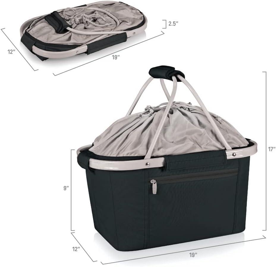 image:imagePICNIC TIME NCAA West Point Black Knights Metro Shopping Basket Insulated Picnic Basket Collapsible Market Basket Utility Tote Cooler BagBaylor Bears