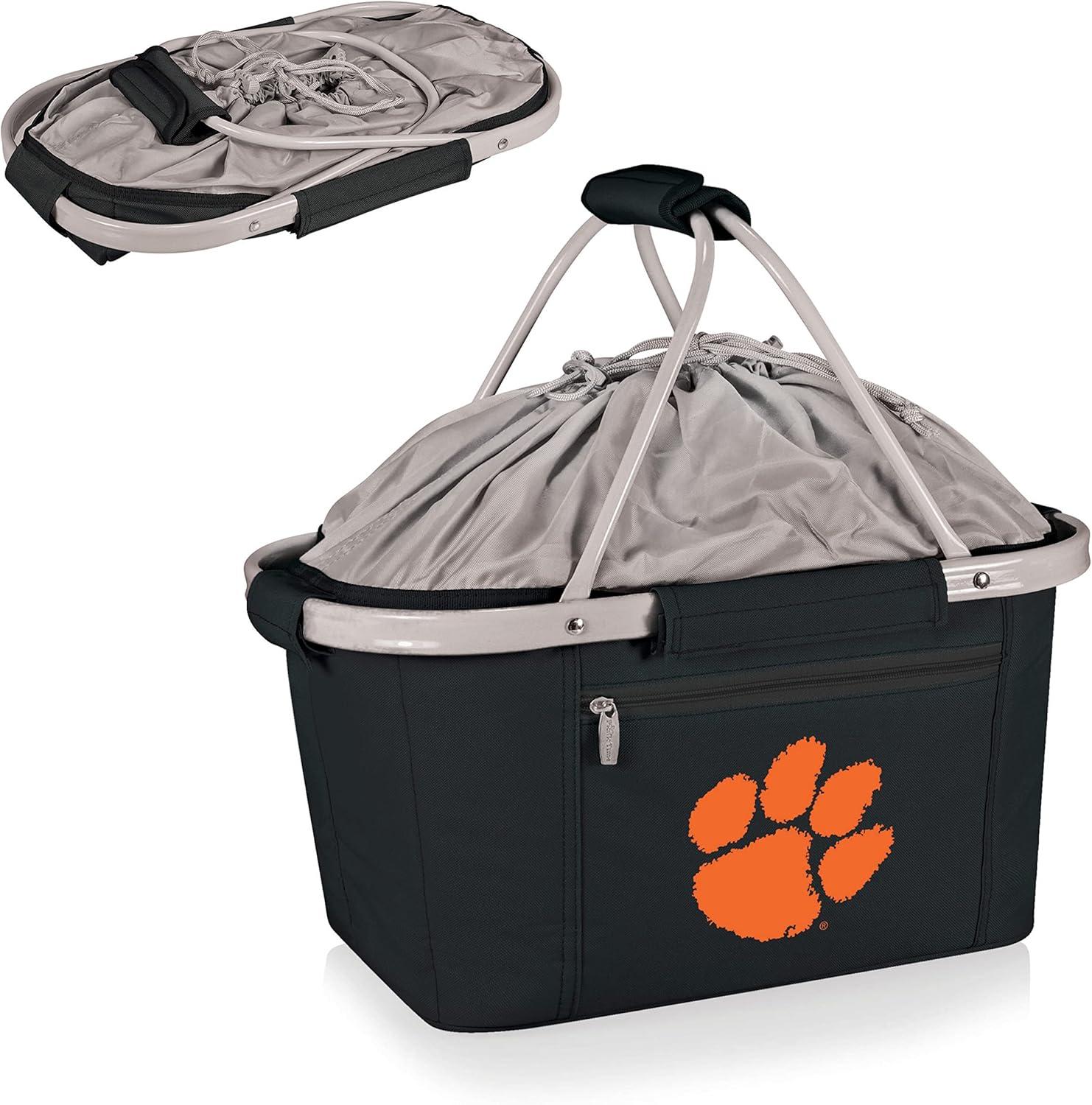 image:imagePICNIC TIME NCAA West Point Black Knights Metro Shopping Basket Insulated Picnic Basket Collapsible Market Basket Utility Tote Cooler BagClemson Tigers