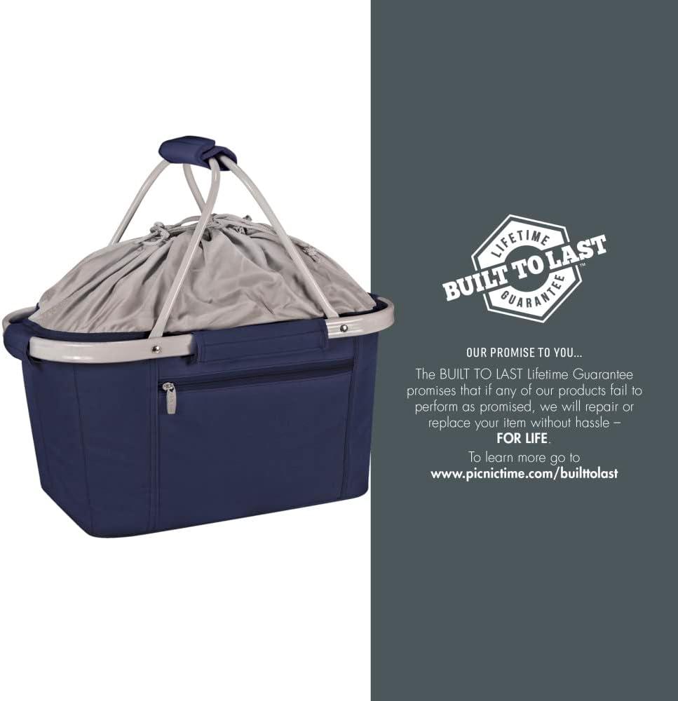 image:imagePICNIC TIME NCAA West Point Black Knights Metro Shopping Basket Insulated Picnic Basket Collapsible Market Basket Utility Tote Cooler BagNorth Carolina Tar Heels