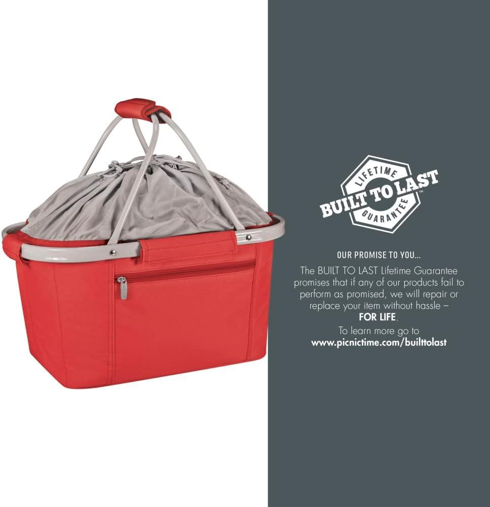 image:imagePICNIC TIME NCAA West Point Black Knights Metro Shopping Basket Insulated Picnic Basket Collapsible Market Basket Utility Tote Cooler BagNorth Carolina State Wolfpack