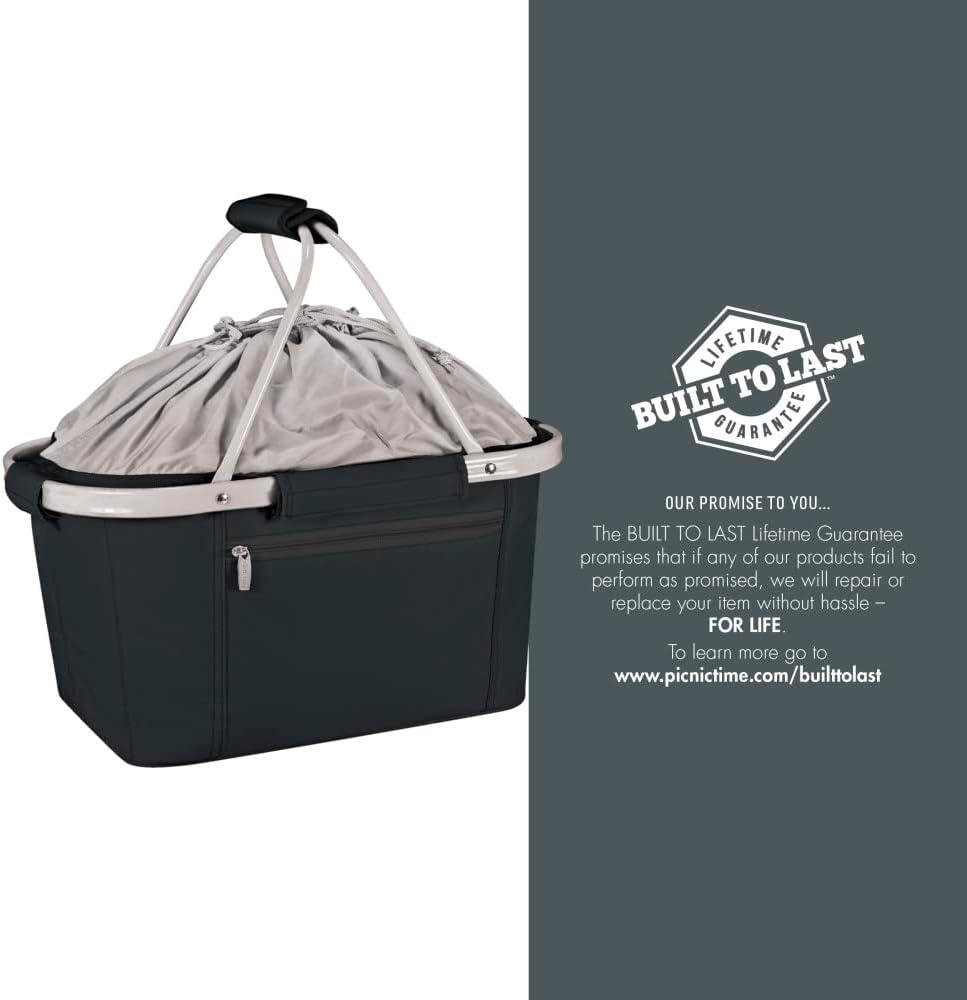 image:imagePICNIC TIME NCAA West Point Black Knights Metro Shopping Basket Insulated Picnic Basket Collapsible Market Basket Utility Tote Cooler BagNorthwestern Wildcats