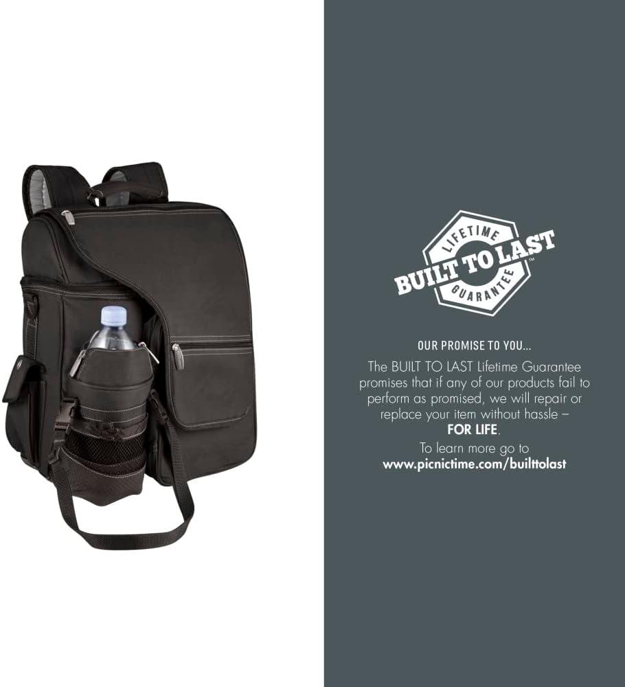 image:imagePICNIC TIME NCAA West Point Black Knights Turismo Backpack Cooler with Water Bottle Carrier Soft Cooler Backpack Travel Cooler Bag