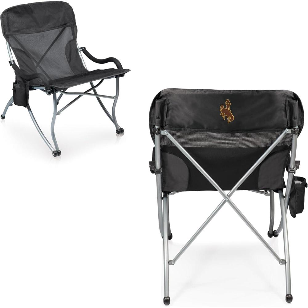image:imagePICNIC TIME NCAA App State Mountaineers PTXL Heavy Duty Camping Chair XL Beach Chair 400 lb Capacity Camp Chair BlackBlack