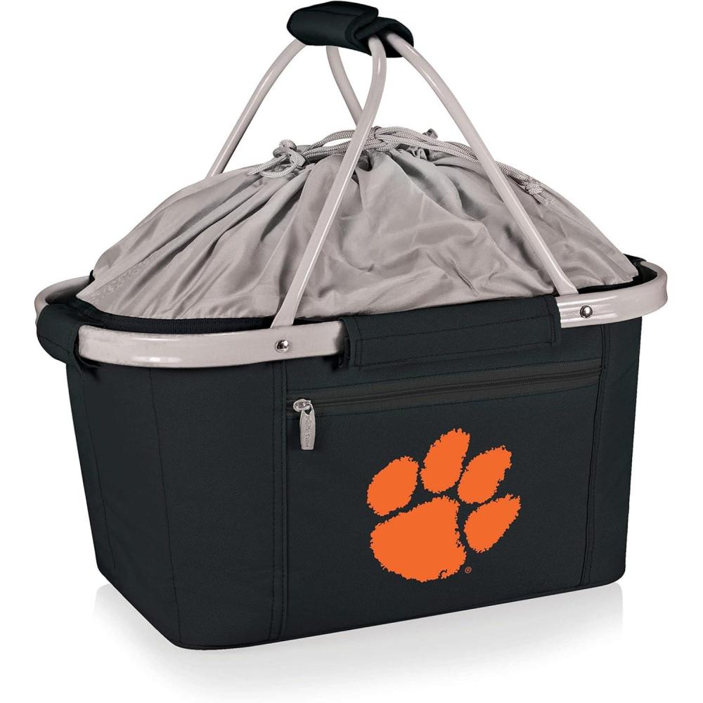 image:imagePICNIC TIME NCAA West Point Black Knights Metro Shopping Basket Insulated Picnic Basket Collapsible Market Basket Utility Tote Cooler BagClemson Tigers
