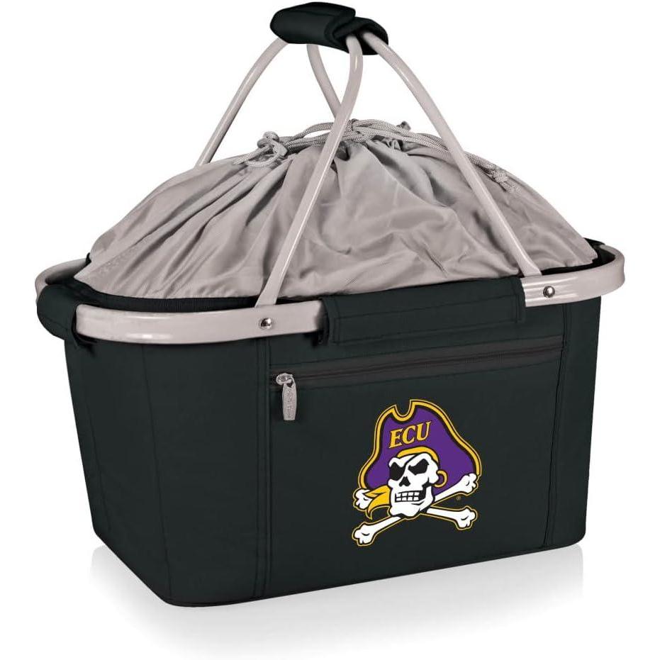 image:imagePICNIC TIME NCAA West Point Black Knights Metro Shopping Basket Insulated Picnic Basket Collapsible Market Basket Utility Tote Cooler BagEast Carolina Pirates