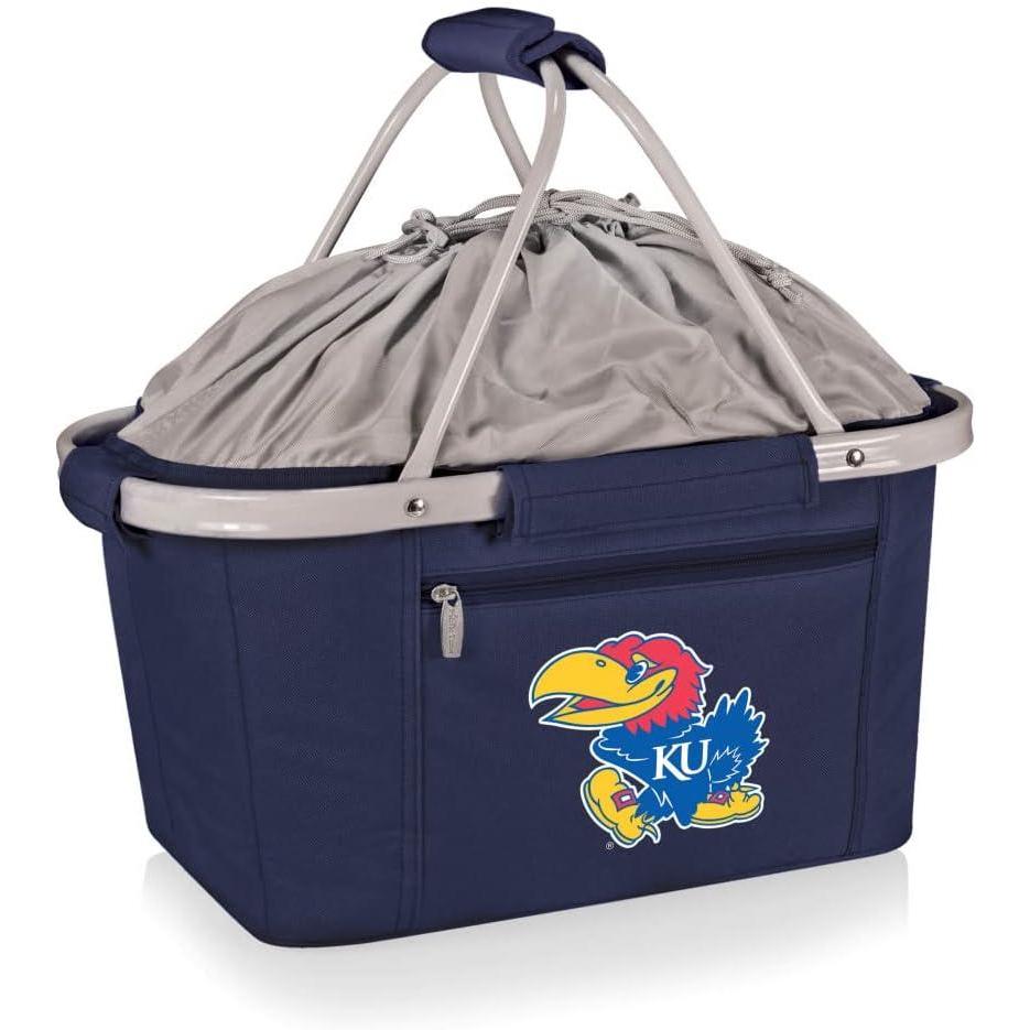 image:imagePICNIC TIME NCAA West Point Black Knights Metro Shopping Basket Insulated Picnic Basket Collapsible Market Basket Utility Tote Cooler BagKansas Jayhawks