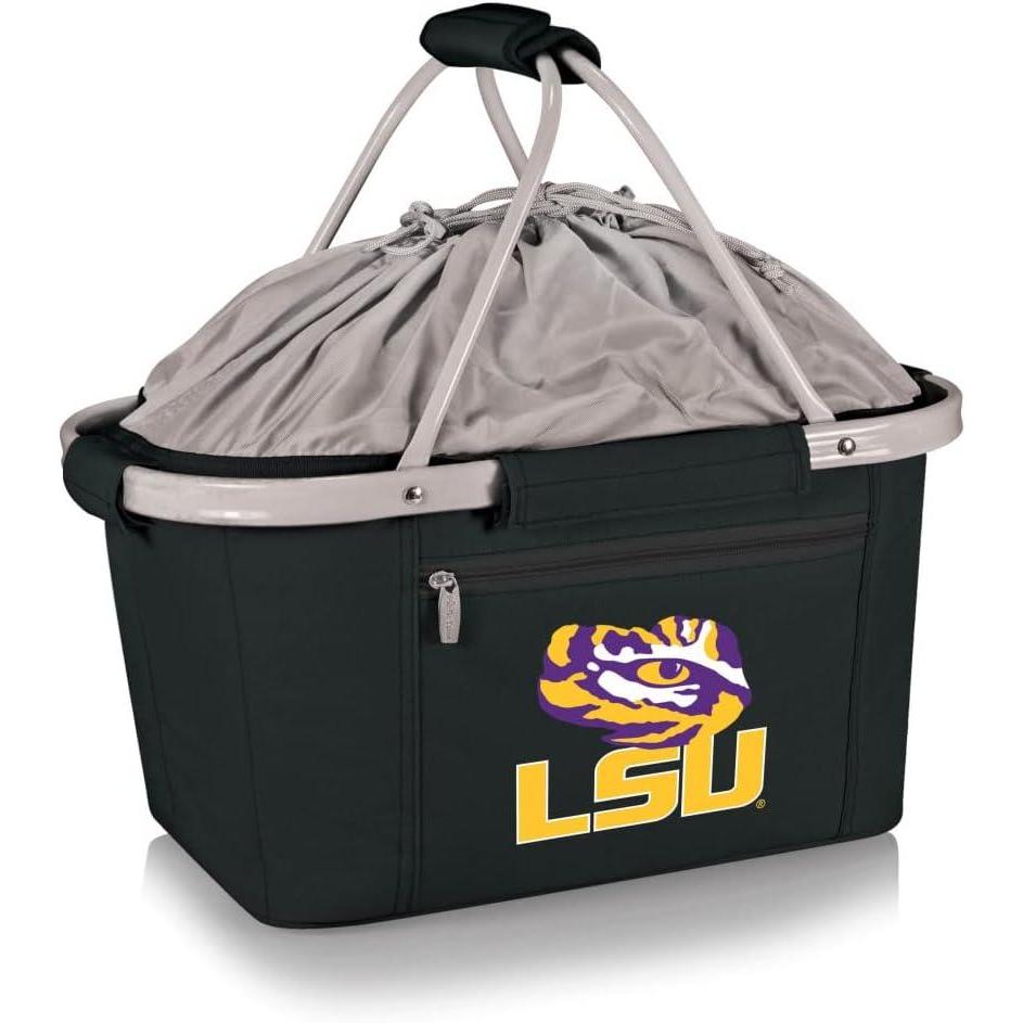image:imagePICNIC TIME NCAA West Point Black Knights Metro Shopping Basket Insulated Picnic Basket Collapsible Market Basket Utility Tote Cooler BagLSU Tigers