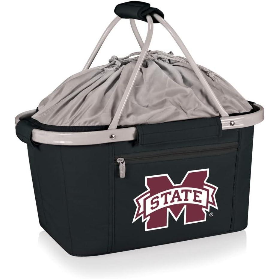image:imagePICNIC TIME NCAA West Point Black Knights Metro Shopping Basket Insulated Picnic Basket Collapsible Market Basket Utility Tote Cooler BagMississippi State Bulldogs
