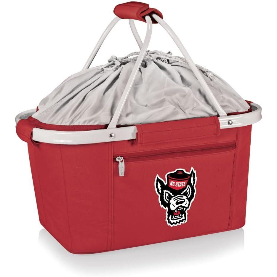 image:imagePICNIC TIME NCAA West Point Black Knights Metro Shopping Basket Insulated Picnic Basket Collapsible Market Basket Utility Tote Cooler BagNorth Carolina State Wolfpack