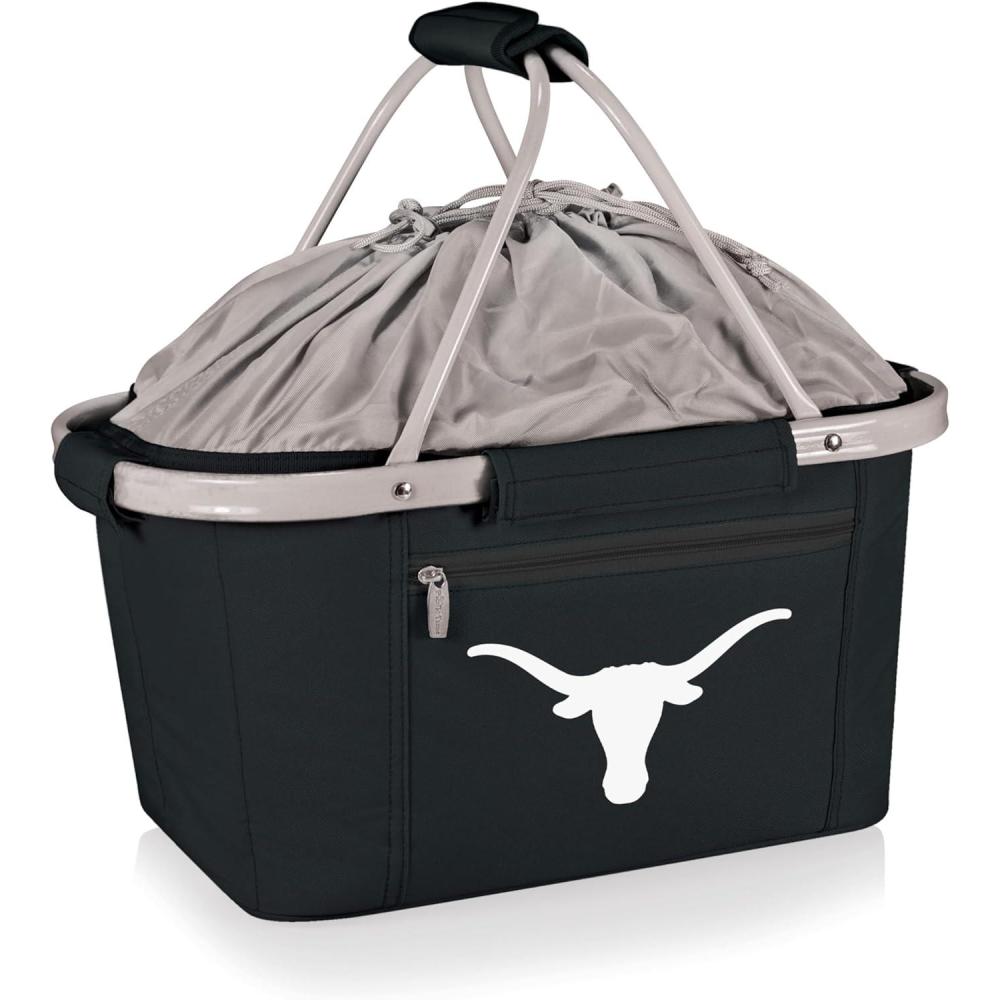 image:imagePICNIC TIME NCAA West Point Black Knights Metro Shopping Basket Insulated Picnic Basket Collapsible Market Basket Utility Tote Cooler BagTexas Longhorns