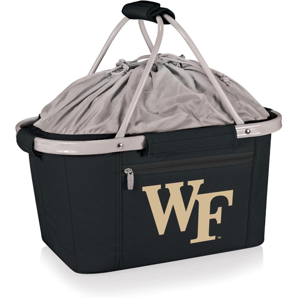 image:imagePICNIC TIME NCAA West Point Black Knights Metro Shopping Basket Insulated Picnic Basket Collapsible Market Basket Utility Tote Cooler BagWake Forest Demon Deacons