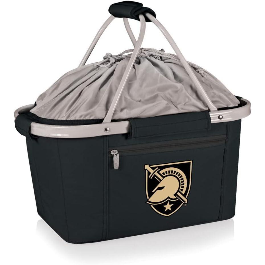 image:imagePICNIC TIME NCAA West Point Black Knights Metro Shopping Basket  Insulated Picnic Basket  Collapsible Market Basket  Utility Tote Cooler BagWest Point Black Knights