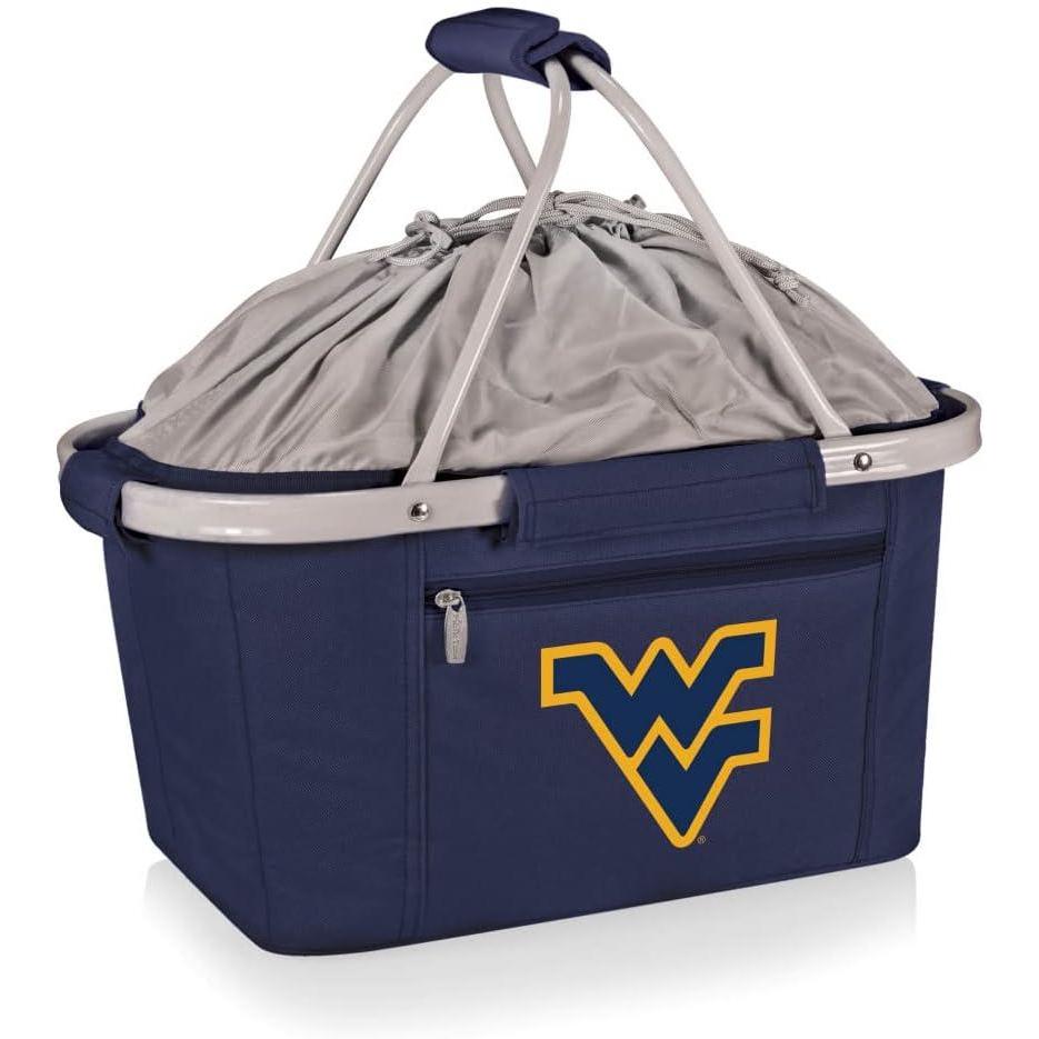 image:imagePICNIC TIME NCAA West Point Black Knights Metro Shopping Basket  Insulated Picnic Basket  Collapsible Market Basket  Utility Tote Cooler BagWest Virginia Mountaineers