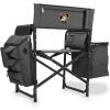 PICNIC TIME NCAA Army Black Knights Fusion Camping Chair with Side Table and Soft Cooler – Beach Chair for Adults – Lawn Chair