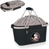 PICNIC TIME NCAA West Point Black Knights Metro Shopping Basket – Insulated Picnic Basket – Collapsible Market Basket – Utility Tote Cooler Bag(Florida State Seminoles)