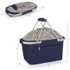PICNIC TIME NCAA West Point Black Knights Metro Shopping Basket – Insulated Picnic Basket – Collapsible Market Basket – Utility Tote Cooler Bag(Illinois Fighting Illini)