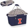 PICNIC TIME NCAA West Point Black Knights Metro Shopping Basket – Insulated Picnic Basket – Collapsible Market Basket – Utility Tote Cooler Bag(Illinois Fighting Illini)