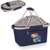 PICNIC TIME NCAA West Point Black Knights Metro Shopping Basket – Insulated Picnic Basket – Collapsible Market Basket – Utility Tote Cooler Bag(Kansas Jayhawks)