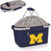 PICNIC TIME NCAA West Point Black Knights Metro Shopping Basket – Insulated Picnic Basket – Collapsible Market Basket – Utility Tote Cooler Bag(Michigan Wolverines)