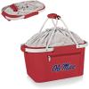 PICNIC TIME NCAA West Point Black Knights Metro Shopping Basket – Insulated Picnic Basket – Collapsible Market Basket – Utility Tote Cooler Bag(Mississippi Old Miss Rebels)
