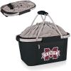 PICNIC TIME NCAA West Point Black Knights Metro Shopping Basket – Insulated Picnic Basket – Collapsible Market Basket – Utility Tote Cooler Bag(Mississippi State Bulldogs)