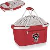 PICNIC TIME NCAA West Point Black Knights Metro Shopping Basket – Insulated Picnic Basket – Collapsible Market Basket – Utility Tote Cooler Bag(North Carolina State Wolfpack)