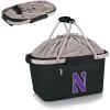 PICNIC TIME NCAA West Point Black Knights Metro Shopping Basket – Insulated Picnic Basket – Collapsible Market Basket – Utility Tote Cooler Bag(Northwestern Wildcats)