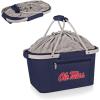 PICNIC TIME NCAA West Point Black Knights Metro Shopping Basket – Insulated Picnic Basket – Collapsible Market Basket – Utility Tote Cooler Bag(Ole miss rebels)