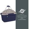 PICNIC TIME NCAA West Point Black Knights Metro Shopping Basket – Insulated Picnic Basket – Collapsible Market Basket – Utility Tote Cooler Bag(Rhode Island Rams)