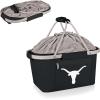 PICNIC TIME NCAA West Point Black Knights Metro Shopping Basket – Insulated Picnic Basket – Collapsible Market Basket – Utility Tote Cooler Bag(Texas Longhorns)