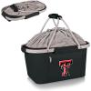 PICNIC TIME NCAA West Point Black Knights Metro Shopping Basket – Insulated Picnic Basket – Collapsible Market Basket – Utility Tote Cooler Bag(Texas Tech Red Raiders)