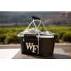 PICNIC TIME NCAA West Point Black Knights Metro Shopping Basket – Insulated Picnic Basket – Collapsible Market Basket – Utility Tote Cooler Bag(Wake Forest Demon Deacons)