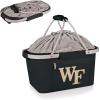 PICNIC TIME NCAA West Point Black Knights Metro Shopping Basket – Insulated Picnic Basket – Collapsible Market Basket – Utility Tote Cooler Bag(Wake Forest Demon Deacons)