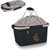 PICNIC TIME NCAA West Point Black Knights Metro Shopping Basket – Insulated Picnic Basket – Collapsible Market Basket – Utility Tote Cooler Bag(Wyoming Cowboys)