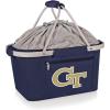 PICNIC TIME NCAA West Point Black Knights Metro Shopping Basket – Insulated Picnic Basket – Collapsible Market Basket – Utility Tote Cooler Bag(Georgia Tech Yellow Jackets)