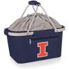 PICNIC TIME NCAA West Point Black Knights Metro Shopping Basket – Insulated Picnic Basket – Collapsible Market Basket – Utility Tote Cooler Bag(Illinois Fighting Illini)