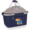 PICNIC TIME NCAA West Point Black Knights Metro Shopping Basket – Insulated Picnic Basket – Collapsible Market Basket – Utility Tote Cooler Bag(Kansas Jayhawks)