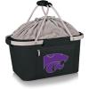 PICNIC TIME NCAA West Point Black Knights Metro Shopping Basket – Insulated Picnic Basket – Collapsible Market Basket – Utility Tote Cooler Bag(Kansas State Wildcats)