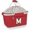 PICNIC TIME NCAA West Point Black Knights Metro Shopping Basket – Insulated Picnic Basket – Collapsible Market Basket – Utility Tote Cooler Bag(Maryland Terps)